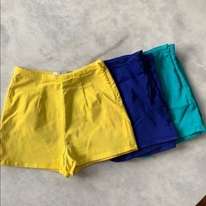 Zara High Waisted Stretch Shorts